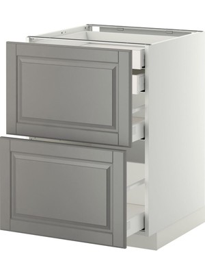 Çekmeceli Alt Dolap, Bodbyn Gri, 60X60 Cm, 4 Çekmeceli