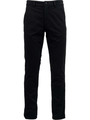 Erkek Slim Fit Pamuklu Chino Pantolon - Siyah