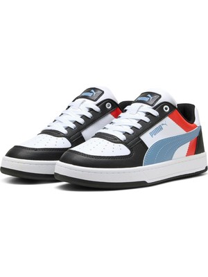 Puma Caven 2.0 Block Jr-White-Cool Blue-Black Çocuk Ayakkabı-Beyaz
