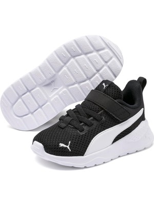 Puma Anzarun Lite Siyah Çocuk Ayakkabı Erkek Çocuklar İçin Düz Tabanlı Hafif ve Nefes Alabilir
