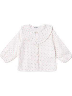 Hellobaby Kız Bebek Gömlek Düğmeli Bebe Yaka Uzun Kol