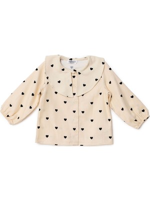 Hellobaby Kız Bebek Gömlek Düğmeli Bebe Yaka Uzun Kol