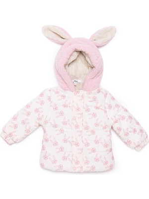 Midimod Kız Bebek Mont Fermuarlı Çıtçılı Uzun Kol