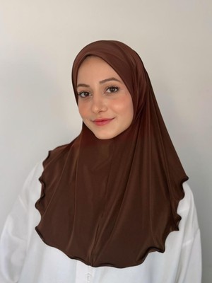 Tesettür Pratik Hazır Süslü Pileli Şal