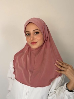 Tesettür Pratik Hazır Süslü Pileli Şal