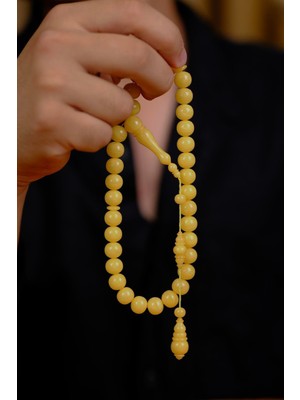 Master Ahmet Levent Işçilik Özel Koleksiyonluk Tesbih (Amber), (مسبحة قطرة كهريبار)