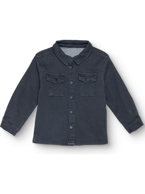 Hellobaby Erkek Bebek Cool Boy Gömlek Denim Modelli Yaka Uzun Kol
