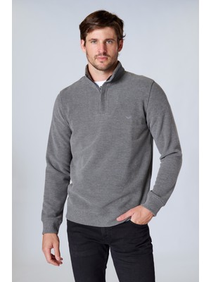 Esw 2955 Dik Yaka Yarım Fermuar Selanik Erkek Sweat