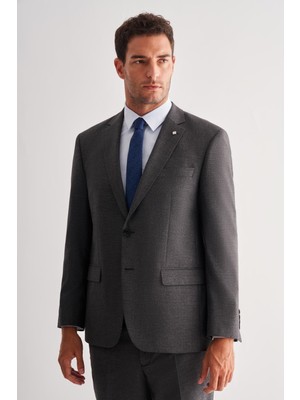 Koyu Antrasit 4 Drop Comfort Fit Classic Takım Elbise 1001255121