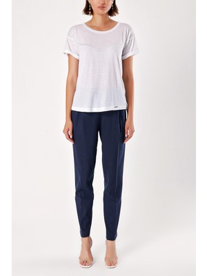 Beyaz Bol Kesim Basic Tshirt  19712
