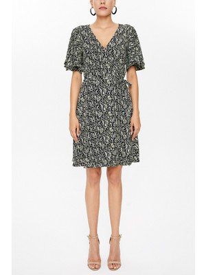 Siyah Anvelop Mini Elbise 93225