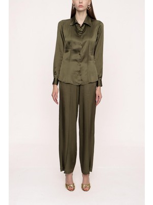 Haki Dar Kesim Gömlek 10766