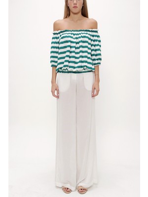 Yeşil Lastikli Mini Bluz 19693