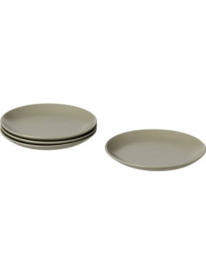 Tatlı Tabağı Seti, Mat Yeşil, 20 Cm, 4 Adet