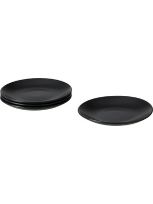 Tatlı Tabağı Seti, Mat Koyu Gri, 20 Cm, 4 Adet