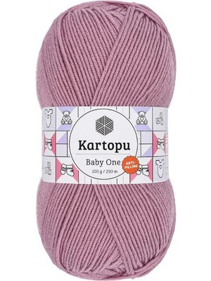 Kartopu Baby One Anti Pilling El Örgü Ipliği K1763 Gül Kurusu  - 5 Adet