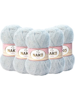 Nako Paris El Örgü Ipliği 10914 Açık Gri  - 5 Adet