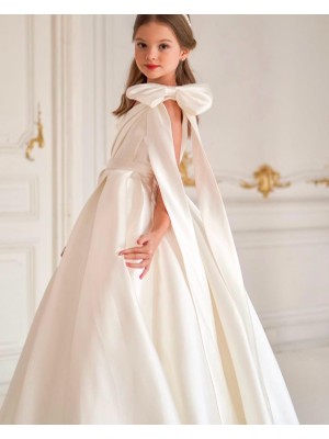 Kız Çocuk Tasarım Omuz Detaylı Prenses Elbise