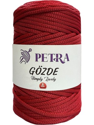 Petra Gözde Yassı Polyester Makrome Ip 200GR 105 Kırmızı  - 1 Adet
