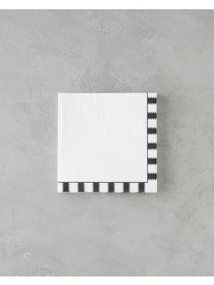 Nuvia 20'li Kağıt Peçete 33X33 cm Siyah - Beyaz