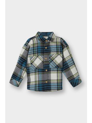 DeFacto Erkek Bebek Ekose Desenli Flanel Uzun Kollu Gömlek G0765A525WN
