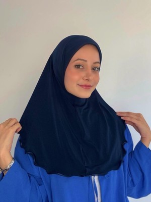 Tesettür Pratik Hazır Süslü Pileli Şal