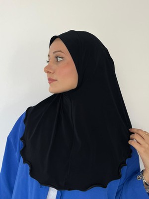 Tesettür Pratik Hazır Süslü Pileli Şal