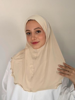 Tesettür Pratik Hazır Süslü Pileli Şal