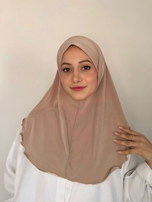 Tesettür Pratik Hazır Süslü Pileli Şal