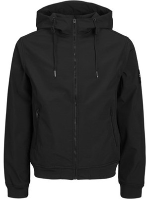 Jack & Jones JJEBASIC SOFTSHELL HOOD N Siyah Erkek Mont
