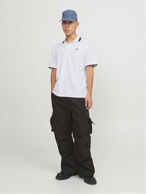 Jack & Jones Polo Yaka Beyaz Erkek T-Shirt 12252395