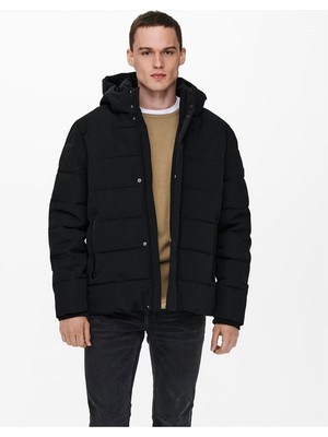 Only Onscayson Puffa Otw Erkek Günlük Mont 22019598-BLACK Siyah