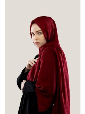 Pamuk Şal Düz Bordo - Günlük Kullanım