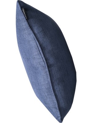 Goccia 3'lü Özel Tasarım Fitilli Kırlent Kılıfı Petrol Mavi