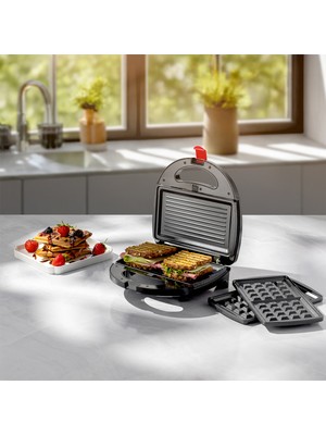 Homend Toastbuster 1325H Çıkarılabilir Tost Plakalı Waffle Makinesi