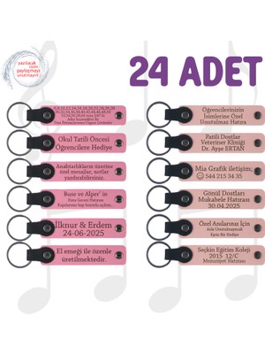 Miawiki Pembe & Yavru Ağzı, 24’lü Set, Kişisel Deri Hediyelik, Şirket Yıl Dönümüne Anlamlı Hediye