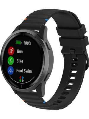 Redmud Teknoloji Huawei Watch Gt4 41 mm / Gt5 41 mm Ile Uyumlu 18 mm Dalgalı Dikiş Detaylı Silikon Saat Kordonu