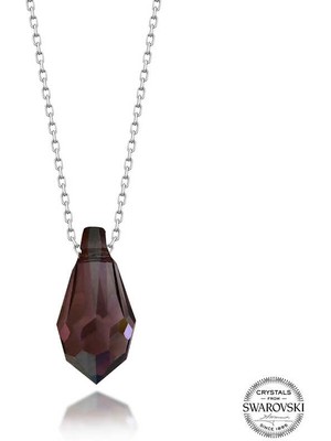 Aya Diamond Swarovski Crystal Taşlı Ametist Gümüş Kadın Kolye