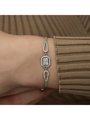 Aya Diamond Gümüş Baget Bileklik