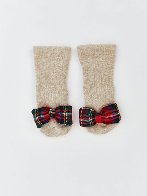 Kaydırmaz Tabanlı Kız Bebek Ev Çorabı  (W5)