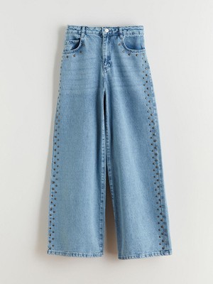 Wideleg Kız Çocuk Jean Pantolon  (W5)