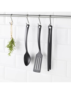 IKEA Gnarp Mutfak Gereçleri Seti, Siyah (3 Parça)