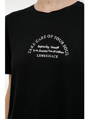 Lumberjack Wl Nova 11CT2009 3fx Siyah Kadın Kısa Kol T-Shirt