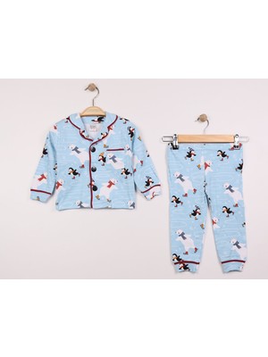 Bebek Düğmeli Pijama Takımı