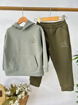 Erkek Çocuk Pamuklu Kapüşonlu Takım