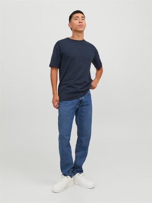 Jack & Jones 12156101 Erkek Jjeorganic Basic Tee Ss O-Neck Noos T-Shirt 20Y