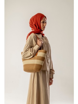 Pamuk Şal Düz Kiremit - Günlük Kullanım