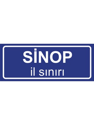 Sinop Il Sınırı Plakası , Dekoratif Aliminyum Levhaya Baskı 8*20CM