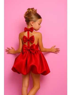 Laviella Kids Couture Kız Çocuk Sırt Detaylı Balon Elbise