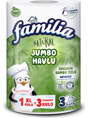 Familia Natural Jumbo Havlu 1 Xl=3 Rulo
